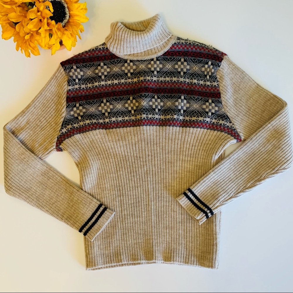 Ann Taylor Wool Fair Isle Sweater